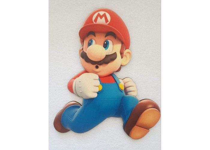 Super Mario εκτύπωση σε ξύλο Super Mario εκτύπωση σε ξύλο