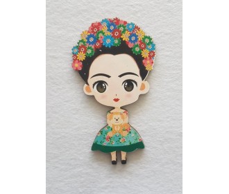 Frida Kahlo #6 εκτύπωση σε ξύλο  Frida Kahlo #6 εκτύπωση σε ξύλο