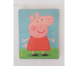 Πέπα το γουρουνάκι εκτύπωση σε ξύλο