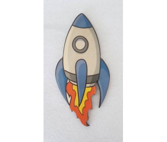 Πύραυλος #1 εκτύπωση σε ξύλο Πύραυλος #1 εκτύπωση σε ξύλο
