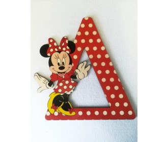 Μονόγραμμα Minnie εκτύπωση σε ξύλο