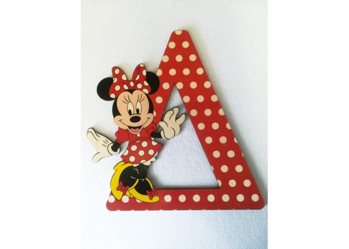 Μονόγραμμα Minnie εκτύπωση σε ξύλο