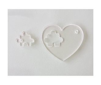 Plexiglass Καρδιά Παζλ Plexiglass Καρδιά Παζλ