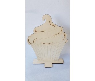 Ξυλινο cupcake με βάση Ξυλινο cupcake με βάση