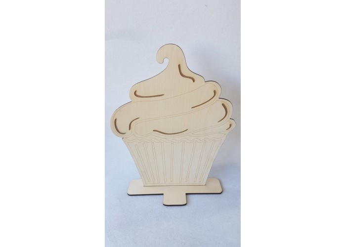 Ξυλινο cupcake με βάση Ξυλινο cupcake με βάση