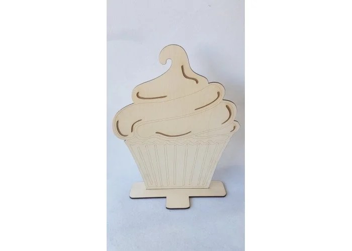 Ξυλινο cupcake με βάση