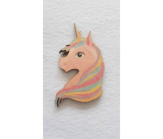 Μονόκερος #1 εκτύπωση σε ξύλο