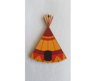 Σκηνή ινδιάνου - Εκτύπωση σε ξύλο