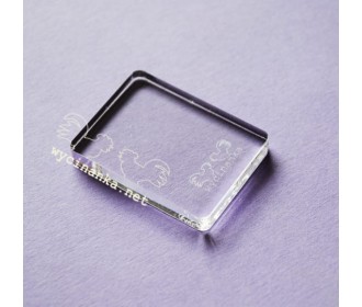Ακρυλικό block σφραγίδας 3x4 cm
