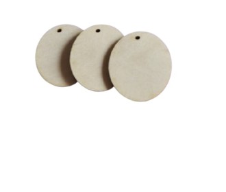 Ξύλινα οβάλ διακοσμητικά 3τεμ 