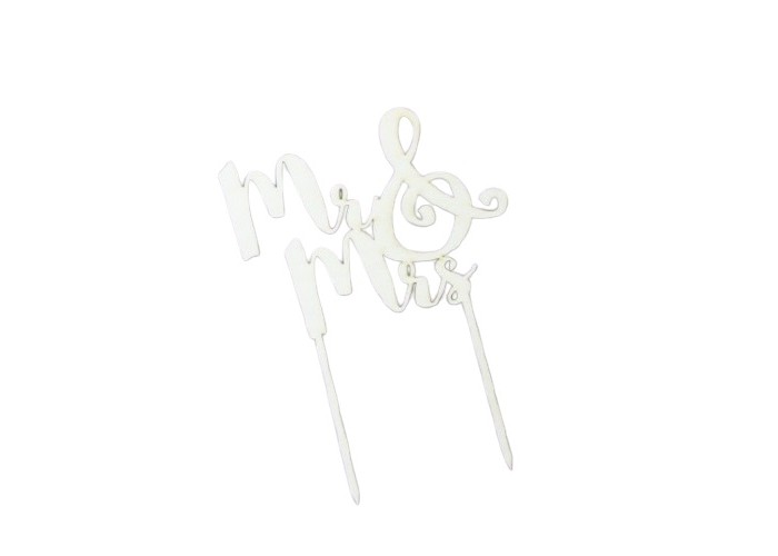 Ξύλινο Cake Topper "Mr & Mrs" Ξύλινο Cake Topper "Mr & Mrs"