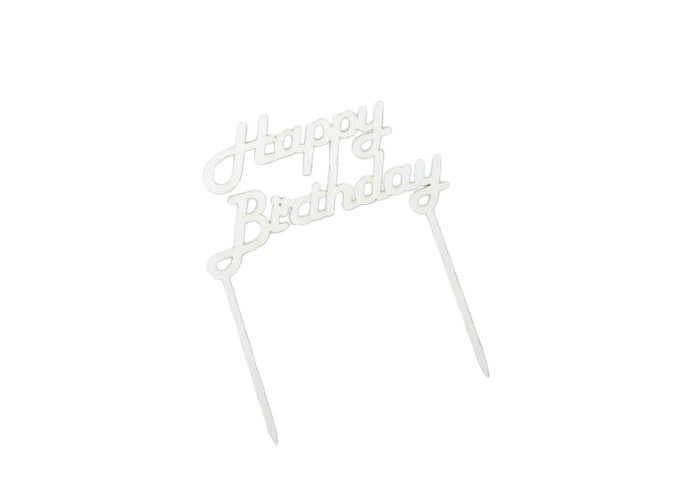 Ξύλινο topper "Happy Birthday" 