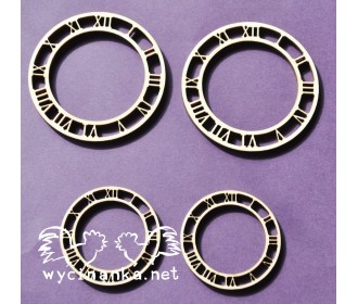 Ξύλινα στεφάνια ρολογιού 4τεμ