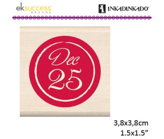 Σφραγίδα ξύλινη  25 Δεκεμβρίου - 3,8 x 3,8cm Σφραγίδα ξύλινη  25 Δεκεμβρίου - 3,8 x 3,8cm