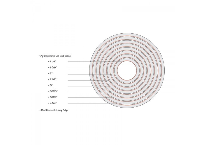 Sizzix Framelits Die Set - Circles - 8τεμ Sizzix Framelits Die Set - Circles - 8τεμ