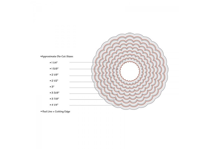 Sizzix Framelits Die Set - Circles, Scallop - 8τεμ Sizzix Framelits Die Set - Circles, Scallop - 8τεμ