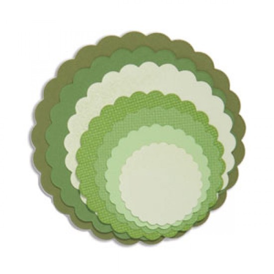 Sizzix Framelits Die Set - Circles, Scallop - 8τεμ Sizzix Framelits Die Set - Circles, Scallop - 8τεμ