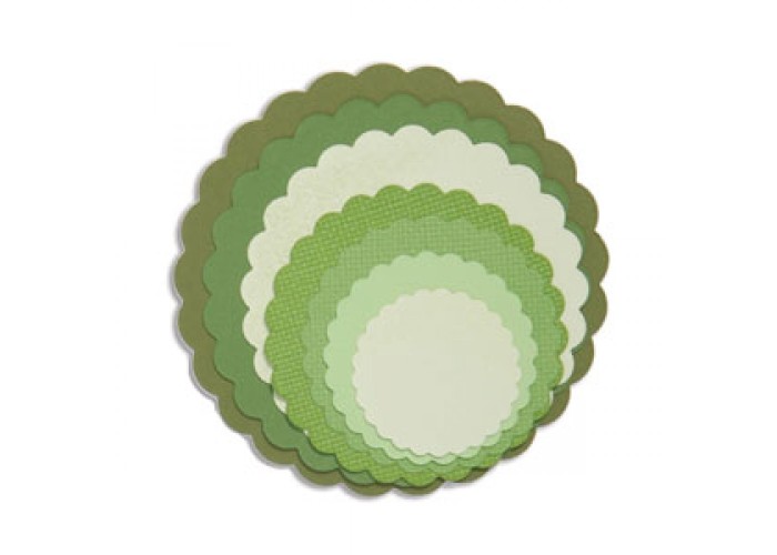 Sizzix Framelits Die Set - Circles, Scallop - 8τεμ Sizzix Framelits Die Set - Circles, Scallop - 8τεμ