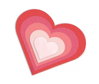 Sizzix Framelits Die Set  - Hearts - 6τεμ Sizzix Framelits Die Set  - Hearts - 6τεμ