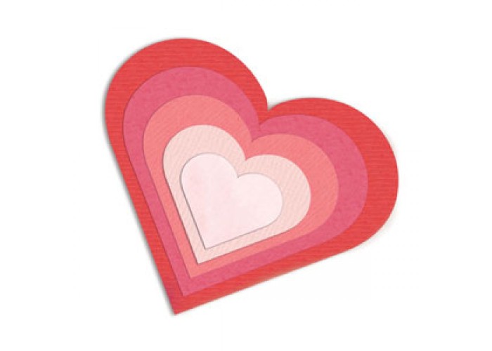 Sizzix Framelits Die Set  - Hearts - 6τεμ