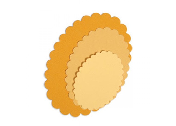 Sizzix Framelits Die Set - Ovals, Scallop - 4τεμ Sizzix Framelits Die Set - Ovals, Scallop - 4τεμ