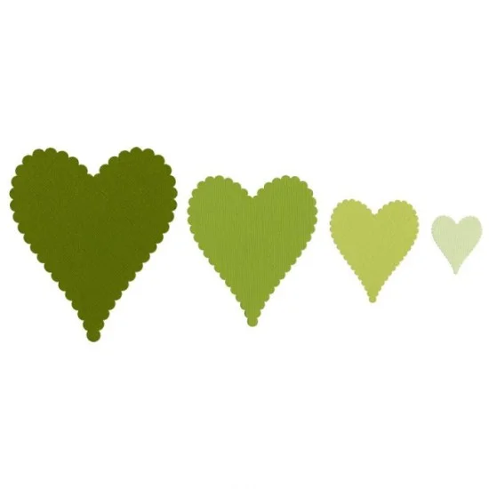 Framelits Die Set 4τεμ Hearts Scallop #2 - Sizzix