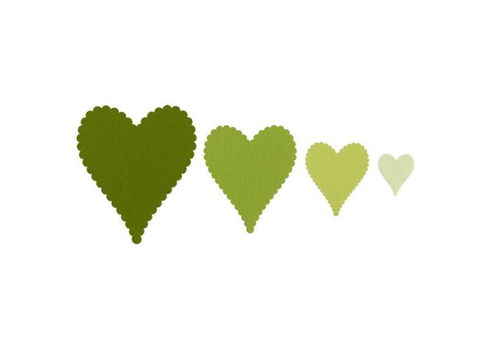 Framelits Die Set 4τεμ Hearts Scallop #2 - Sizzix