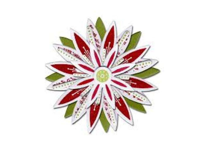 Framelits Die Set 6PK w/Stamps - Flowers, Star - Sizzix Framelits Die Set 6PK w/Stamps - Flowers, Star - Sizzix