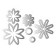 Framelits Die Set 6PK w/Stamps - Flowers, Star - Sizzix Framelits Die Set 6PK w/Stamps - Flowers, Star - Sizzix
