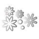 Framelits Die Set 6PK w/Stamps - Flowers, Star  - Sizzix