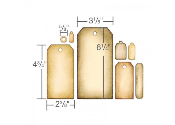 Sizzix Framelits Die Set - Tag Collection - 8τεμ Sizzix Framelits Die Set - Tag Collection - 8τεμ