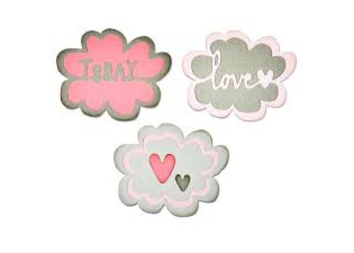 Sizzix Thinlits Die Set - Candy Clouds - 4τεμ Sizzix Thinlits Die Set - Candy Clouds - 4τεμ