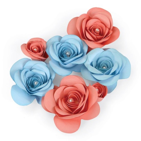Thinlits plus die - love birds 3-d floral #2 by emily atherton - Sizzix