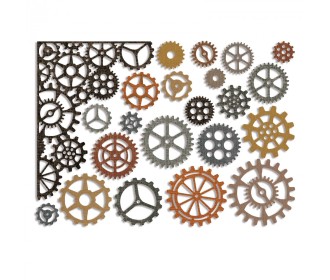Thinlits Die Set Gearhead - 22ΤΕΜ - Sizzix Thinlits Die Set Gearhead - 22ΤΕΜ - Sizzix