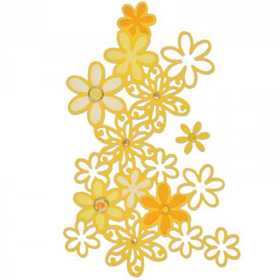 Thinlits Die Drifting Daisy - Sizzix Thinlits Die Drifting Daisy - Sizzix