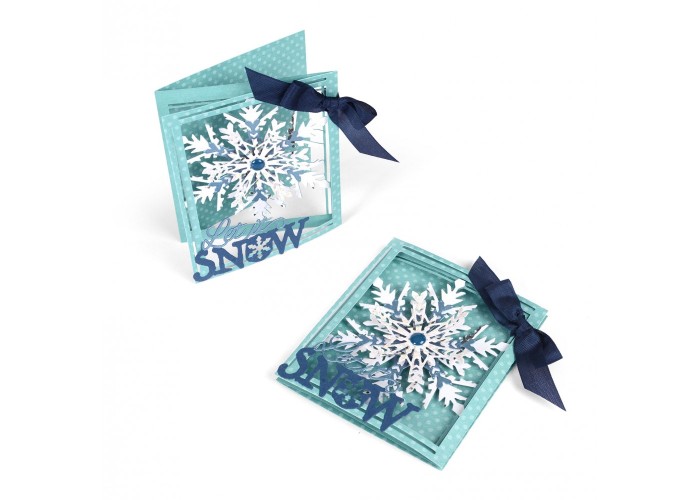 Thinlits Die Set 8PK - Tri-fold Card, Snowflake - Sizzix Thinlits Die Set 8PK - Tri-fold Card, Snowflake - Sizzix