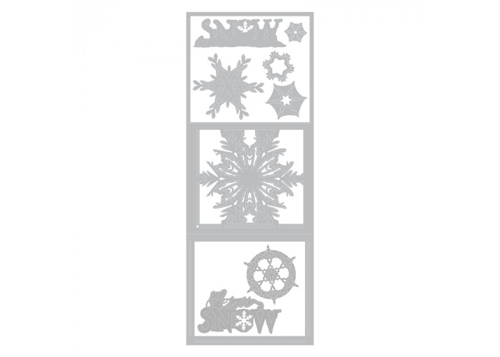Thinlits Die Set 8PK - Tri-fold Card, Snowflake - Sizzix Thinlits Die Set 8PK - Tri-fold Card, Snowflake - Sizzix