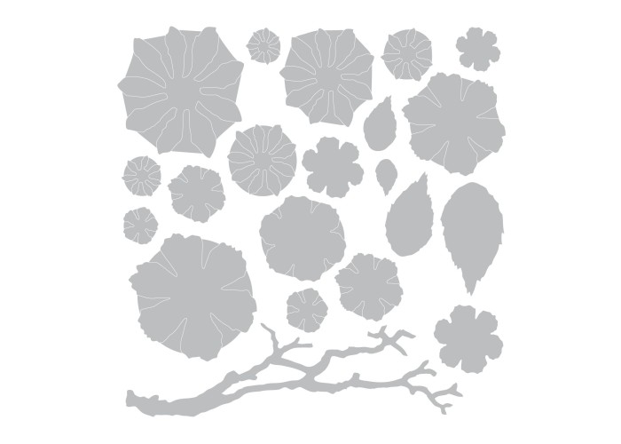 Sizzix Thinlits - Small Tattered Florals 21τεμ Sizzix Thinlits - Small Tattered Florals 21τεμ