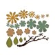 Sizzix Thinlits - Small Tattered Florals 21τεμ Sizzix Thinlits - Small Tattered Florals 21τεμ