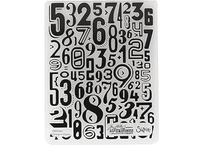 Numeric Texture Fades Embossing Folder Numeric Texture Fades Embossing Folder