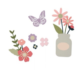 Thinlits Die Set 17τεμ Garden Florals- Sizzix Thinlits Die Set 17τεμ Garden Florals- Sizzix