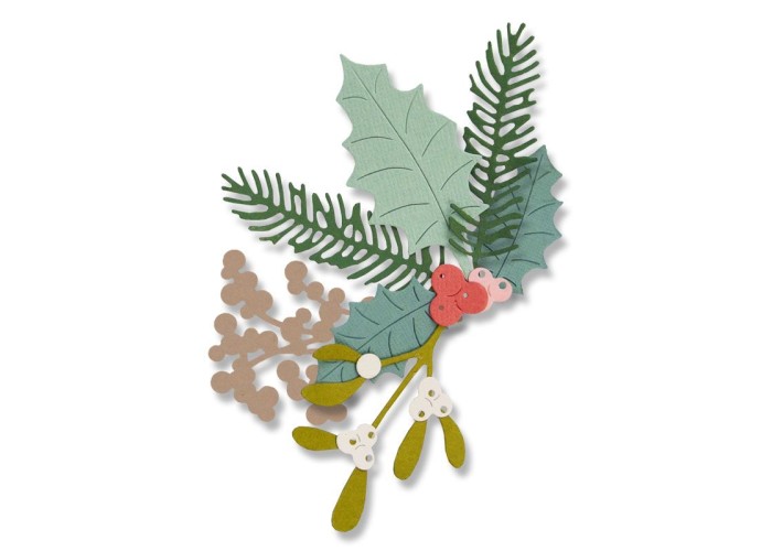 Sizzix Thinlits Die Set 8τεμ - Winter Foliage Sizzix Thinlits Die Set 8τεμ - Winter Foliage