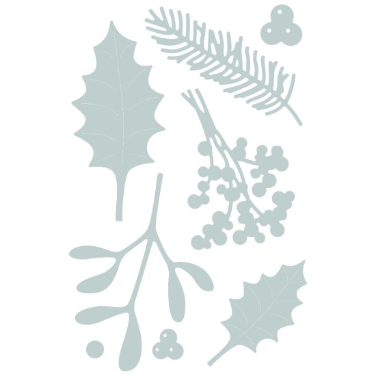 Sizzix Thinlits Die Set 8τεμ - Winter Foliage Sizzix Thinlits Die Set 8τεμ - Winter Foliage