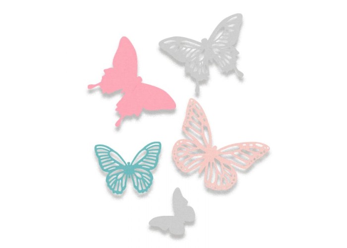 Sizzix Thinlits Die Set 5τεμ - Butterflies Sizzix Thinlits Die Set 5τεμ - Butterflies