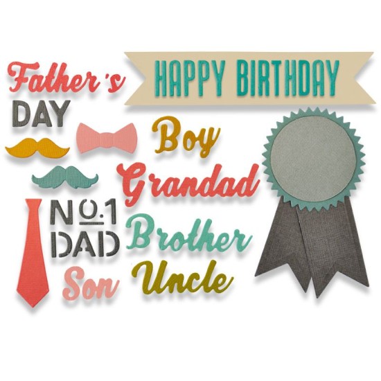 Thinlits Die Male Occasions - 15τεμ- Sizzix Thinlits Die Male Occasions - 15τεμ- Sizzix