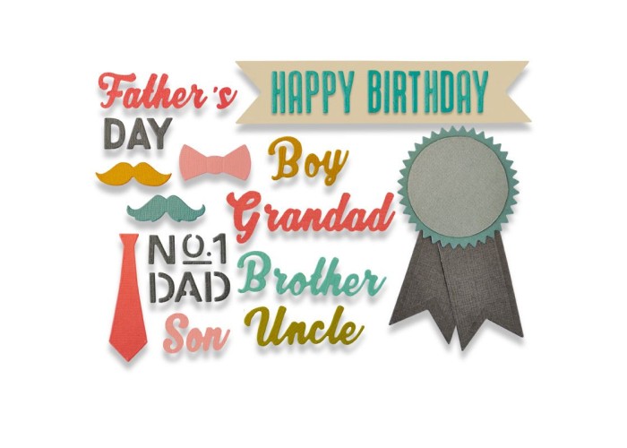 Thinlits Die Male Occasions - 15τεμ- Sizzix