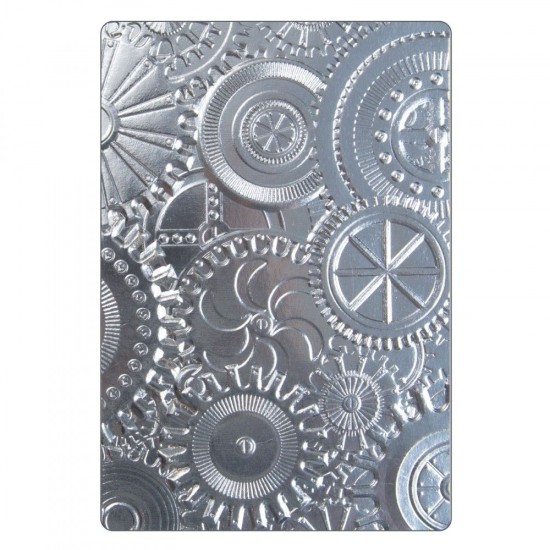 Sizzix 3-D Texture Fades Embossing Folder - Mechanics Sizzix 3-D Texture Fades Embossing Folder - Mechanics