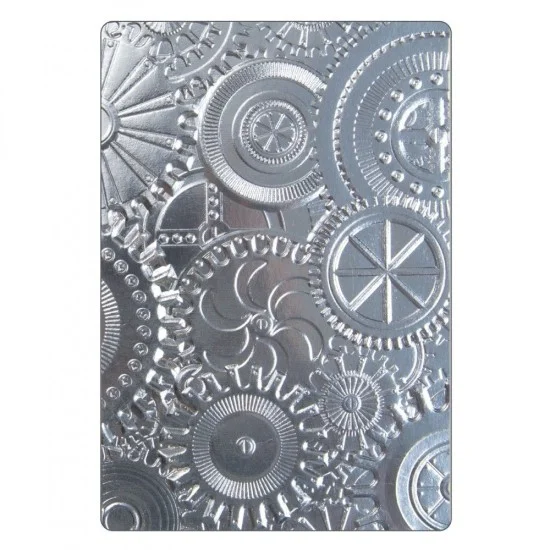 Sizzix 3-D Texture Fades Embossing Folder - Mechanics