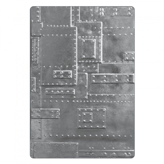 Sizzix 3-D Texture Fades Embossing Folder - Foundry Sizzix 3-D Texture Fades Embossing Folder - Foundry