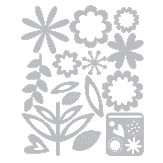Sizzix Thinlits Die Set 15PK - Flower Set Sizzix Thinlits Die Set 15PK - Flower Set